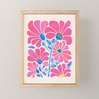 Pink Wildflowers - Floral Illustration Mini Art Print Gallery Image 1