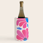 Pink Wildflowers - Floral Illustration Wine Chiller Gallery Image 2