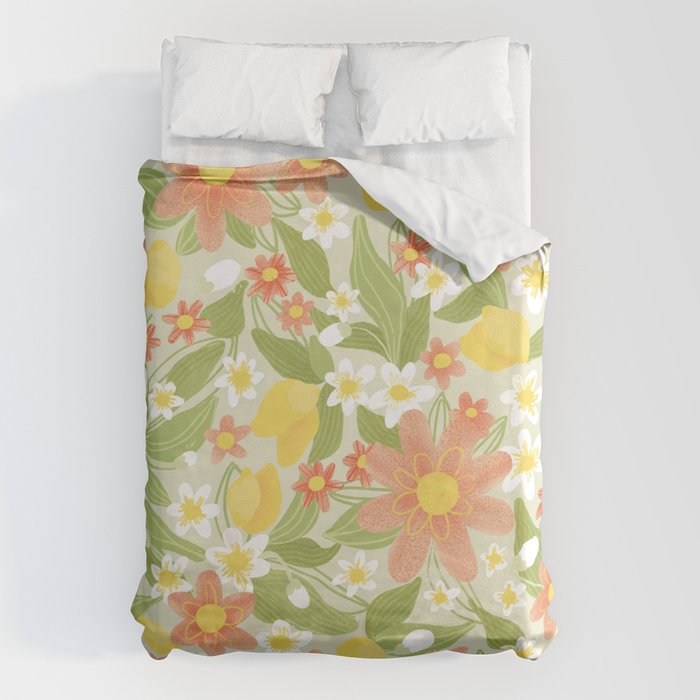 Christina Light Flower Pattern Duvet Cover Gallery Image 6