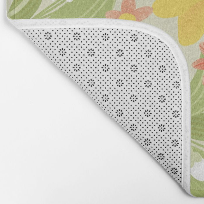 Christina Light Flower Pattern Bath Mat Gallery Image 2