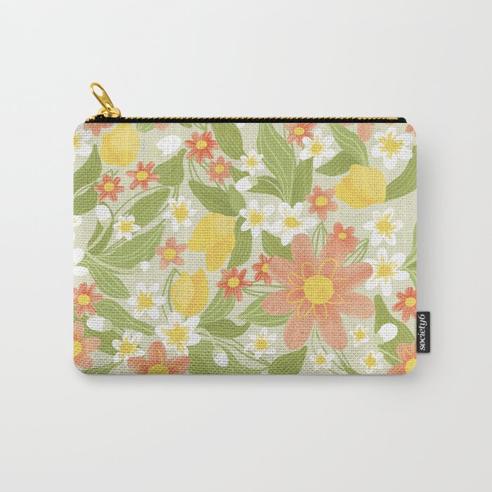 Christina Light Flower Pattern Carry All Pouch Gallery Image 1