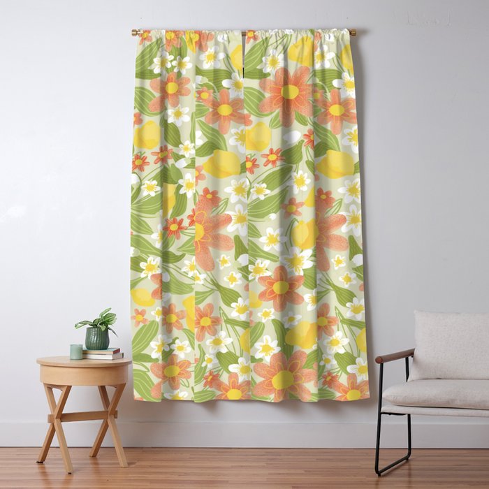 Christina Light Flower Pattern Window Curtain Gallery Image 5