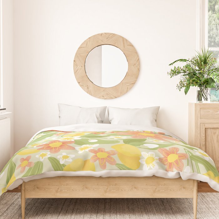 Christina Light Flower Pattern Duvet Cover Gallery Image 3