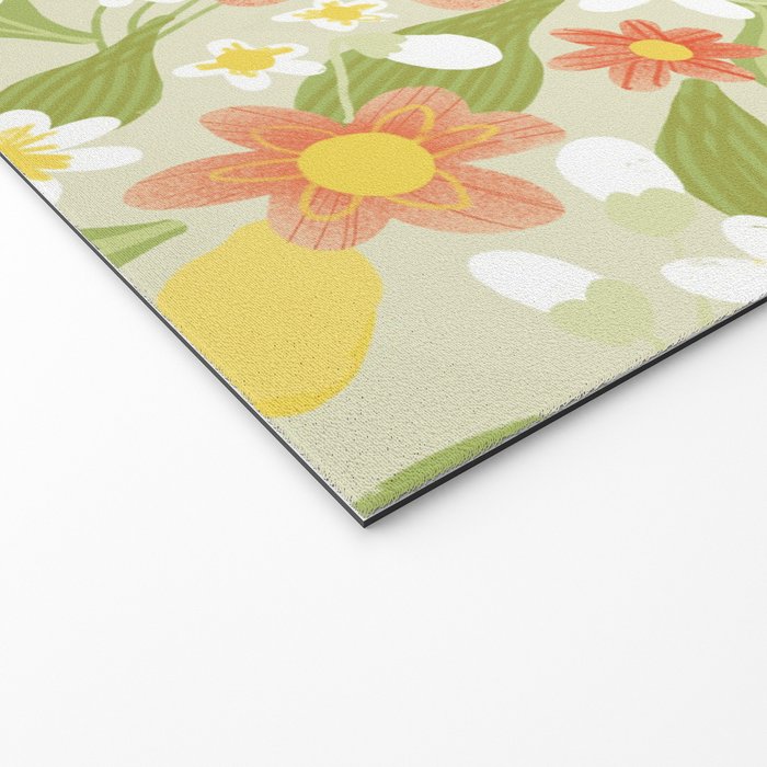 Christina Light Flower Pattern Welcome Mat Gallery Image 2