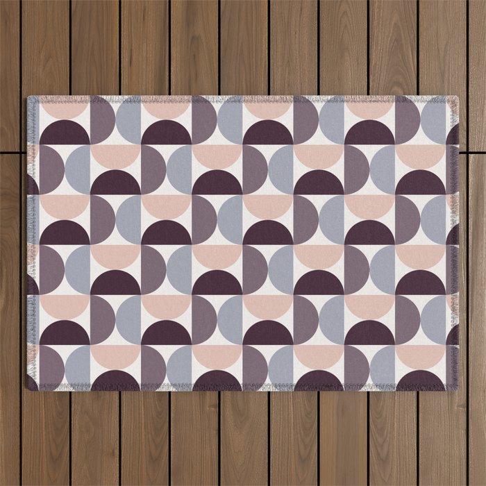 Bauhaus Mid Century Modern Geometric Pattern XIV Outdoor Rug Gallery Image 1