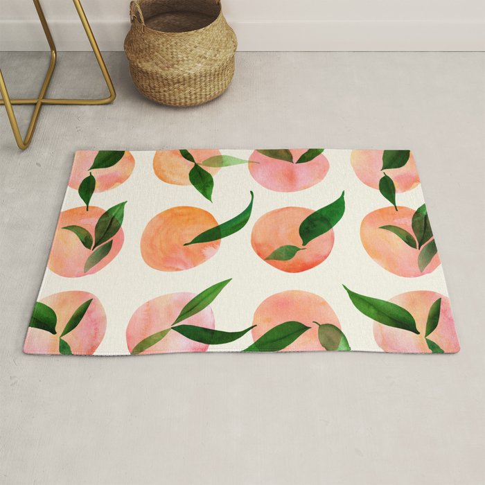 Abstract Watercolor Fruit Shapes Rug Gallery Image 1