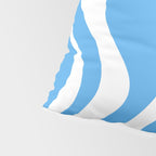 Retro Liquid Swirl Abstract Pattern in Contemporary Blue and White Pillow Sham Gallery Image 4