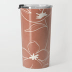 Little Flower Outline on Clay 01 Travel Mug Gallery Image 3