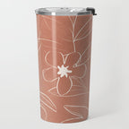 Little Flower Outline on Clay 01 Travel Mug Gallery Image 2