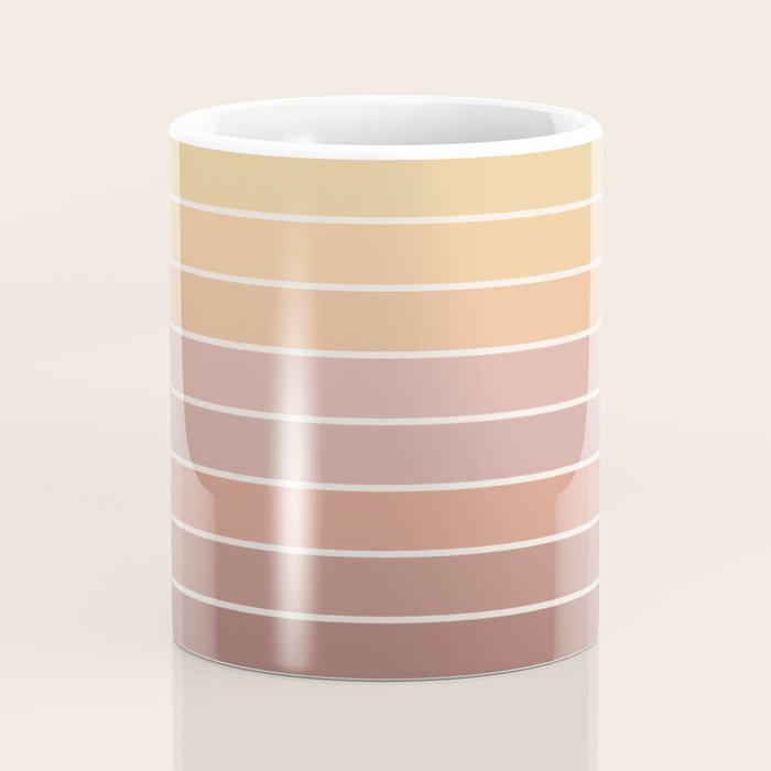 Gradient Arch VII Earthy Pastel Mid Century Modern Rainbow Coffee Mug Gallery Image 4