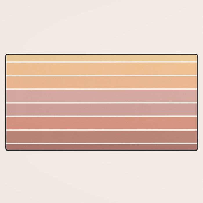Gradient Arch VII Earthy Pastel Mid Century Modern Rainbow Desk Mat Gallery Image 3
