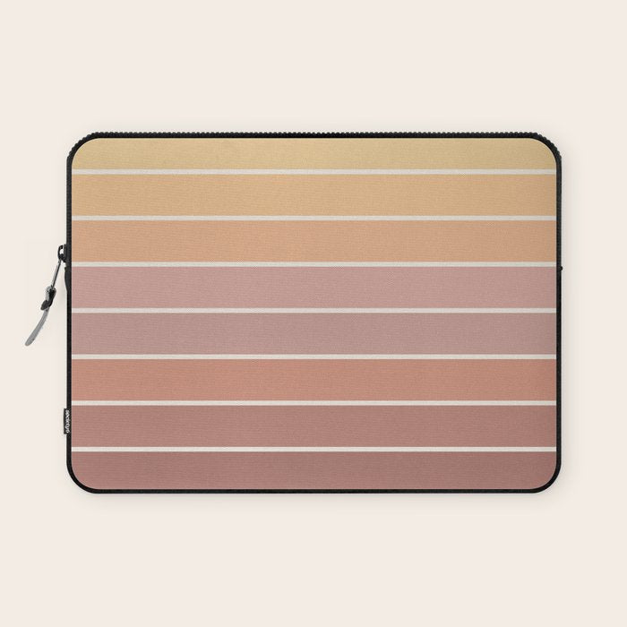 Gradient Arch VII Earthy Pastel Mid Century Modern Rainbow Laptop Sleeve Gallery Image 1