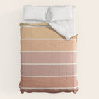 Gradient Arch VII Earthy Pastel Mid Century Modern Rainbow Comforter Gallery Image 6