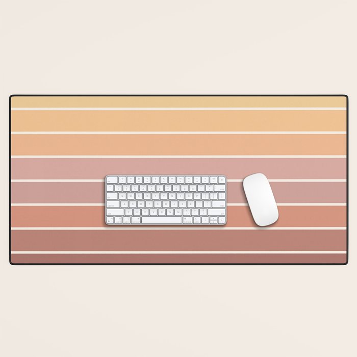 Gradient Arch VII Earthy Pastel Mid Century Modern Rainbow Desk Mat Gallery Image 1