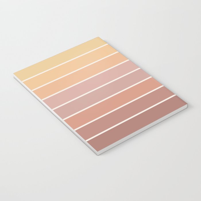 Gradient Arch VII Earthy Pastel Mid Century Modern Rainbow Notebook Gallery Image 3
