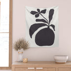 Linocut Silhouette #3 Wall Tapestry Gallery Image 2