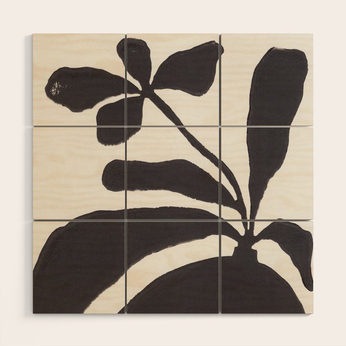 Linocut Silhouette #3 Wood Wall Art Gallery Image 1