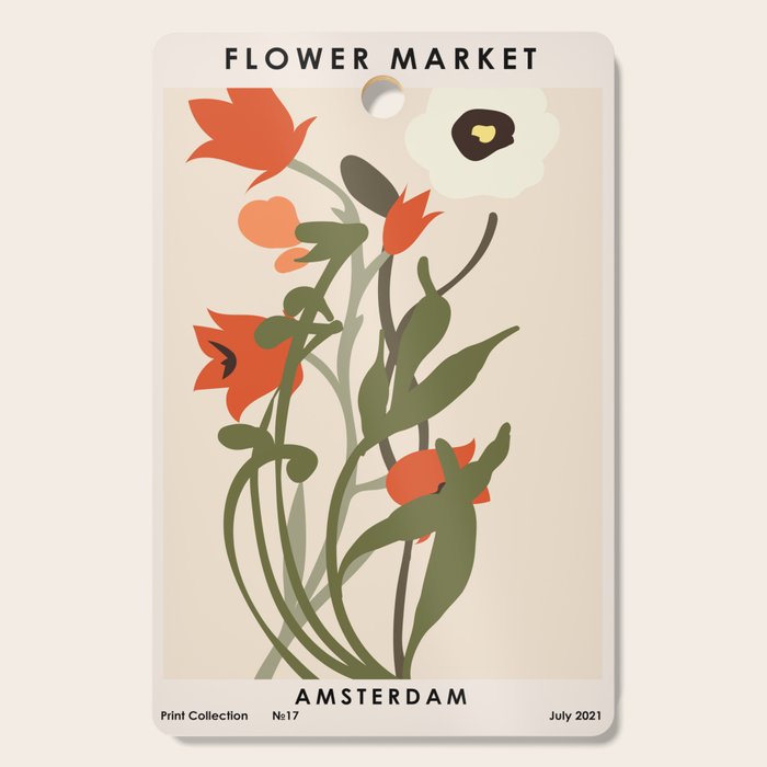 Flower market. Amsterdam Cutting Board Gallery Image 1