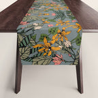 blooming flower botanical Table Runner Gallery Image 1