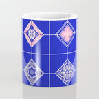 Talavera Mexican Tile - Pink & Periwinkle Palette Coffee Mug Gallery Image 4