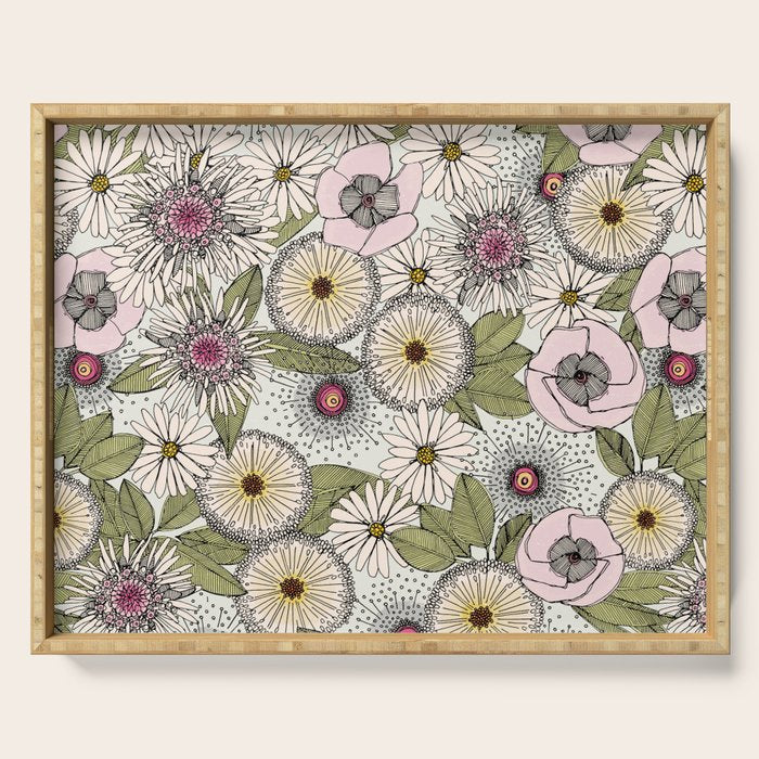 Australian garden chalk Serving Tray Gallery Image 1