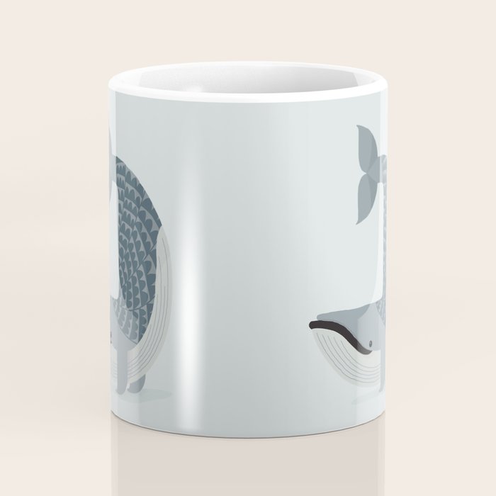 Whimsical Blue Whale Coffee Mug Gallery Image 4