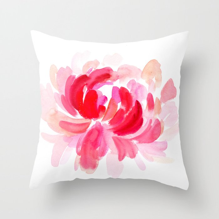 huge peony N.o 2 Throw Pillow Gallery Image 1