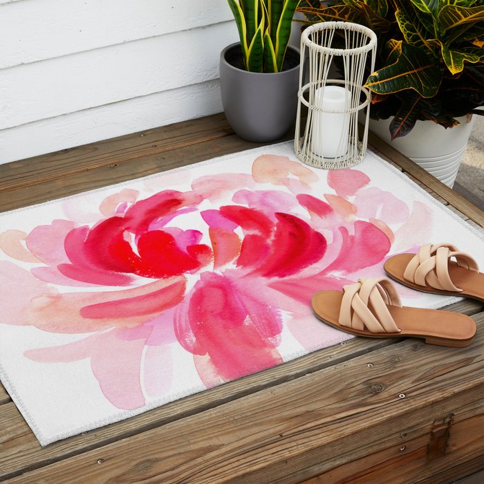huge peony N.o 2 Outdoor Rug Gallery Image 2