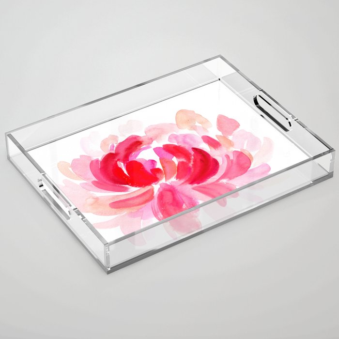 huge peony N.o 2 Acrylic Tray Gallery Image 1
