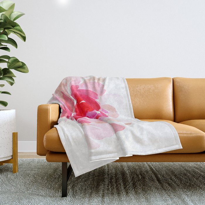 huge peony N.o 2 Throw Blanket Gallery Image 1