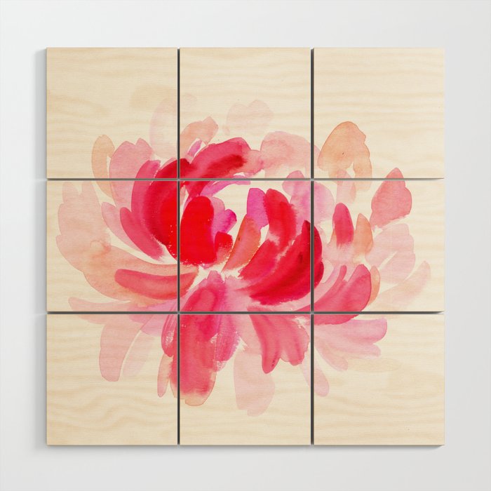huge peony N.o 2 Wood Wall Art Gallery Image 1