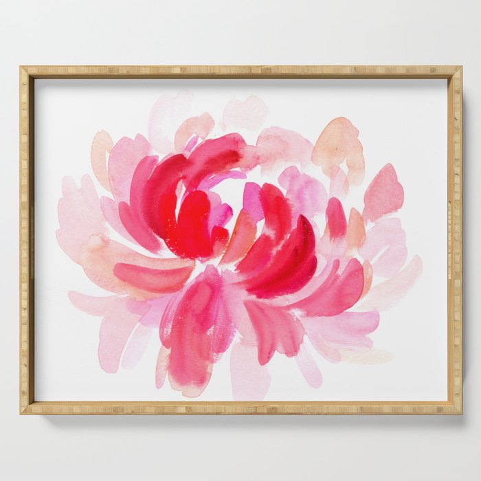 huge peony N.o 2 Serving Tray Gallery Image 1