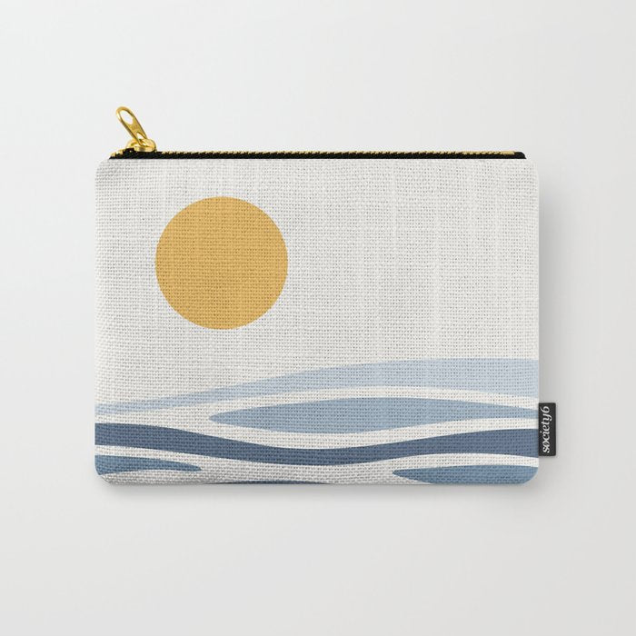 Blue Ocean Waves and the Sun Carry All Pouch Gallery Image 1