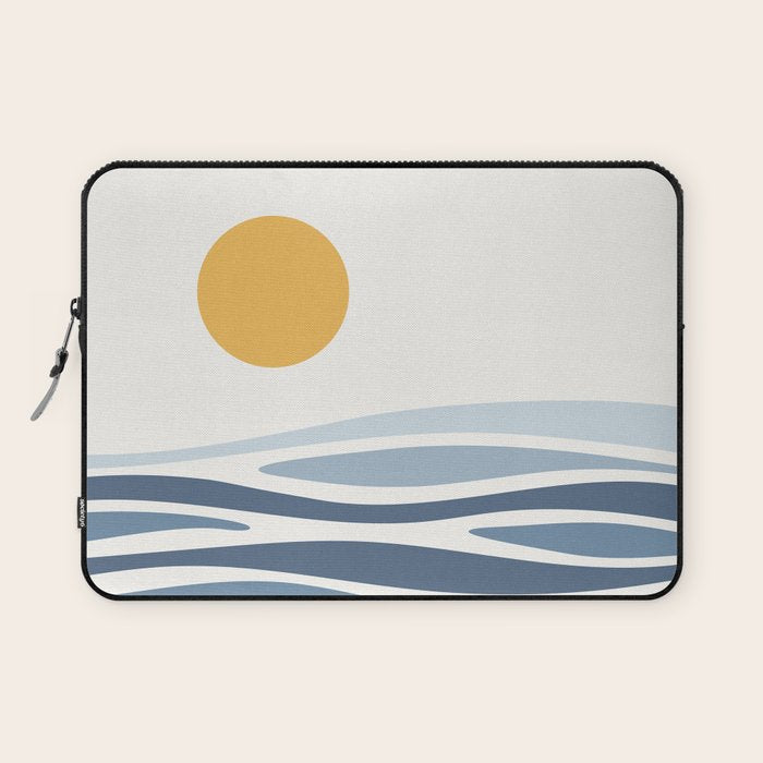 Blue Ocean Waves and the Sun Laptop Sleeve Gallery Image 1