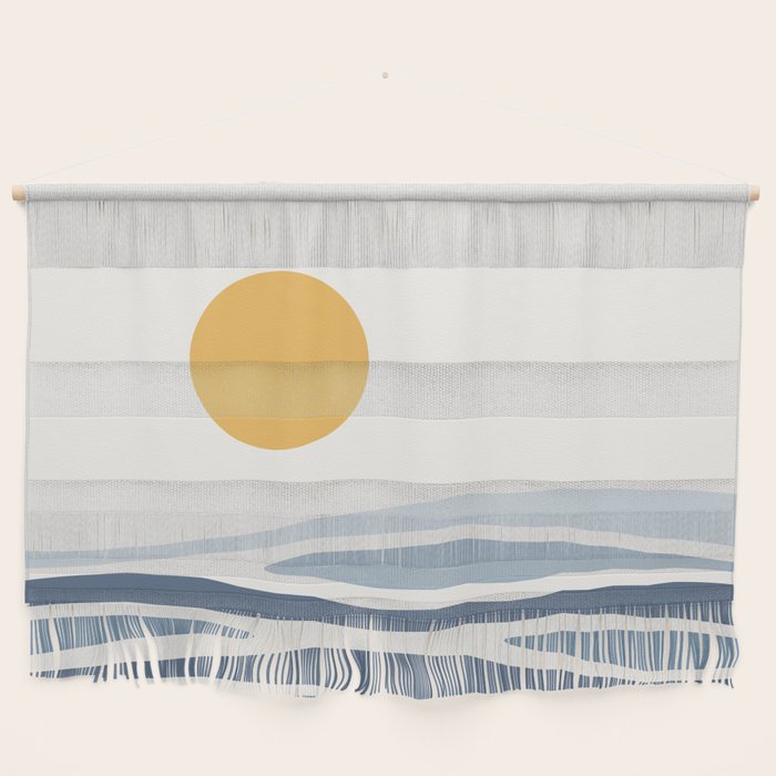 Blue Ocean Waves and the Sun Wall Hanging Gallery Image 1