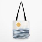 Blue Ocean Waves and the Sun Tote Bag Gallery Image 2