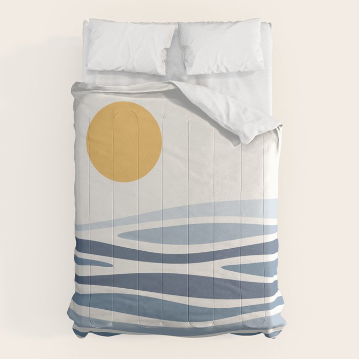 Blue Ocean Waves and the Sun Comforter Gallery Image 6