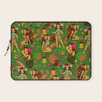 Tiki Temptress on Green Laptop Sleeve Gallery Image 1
