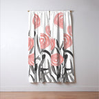 Abstract, Flower Garden, Watercolor, Floral Prints Window Curtain Gallery Image 3