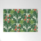 Frogs And Wild Strawberries On Pale Green Welcome Mat Gallery Image 1