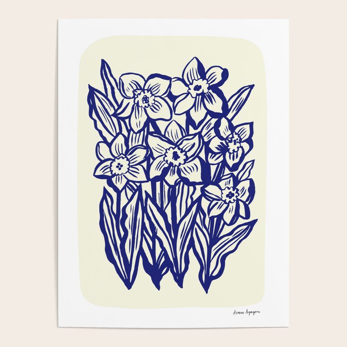 Daffodil flowers cut-out Poster Gallery Image 4