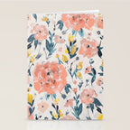 Tropical Coral Floral Stationery Card Gallery Image 2