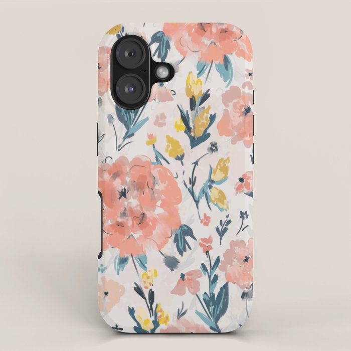 Tropical Coral Floral iPhone Case Gallery Image 1