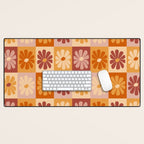 70's Daisy Bloom  Desk Mat Gallery Image 1