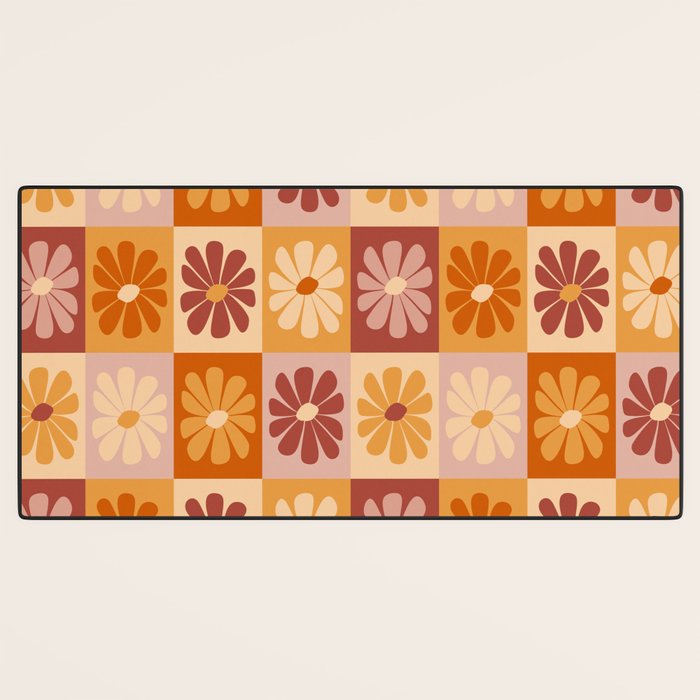 70's Daisy Bloom  Desk Mat Gallery Image 3