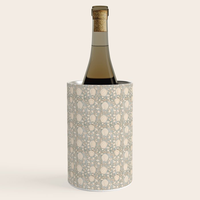 Block Print Lotus Floral - Sage Wine Chiller Gallery Image 3