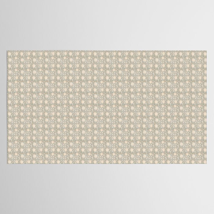 Block Print Lotus Floral - Sage Tablecloth Gallery Image 2