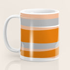 Stripes Abstract, Orange and Grey Coffee Mug Gallery Image 3