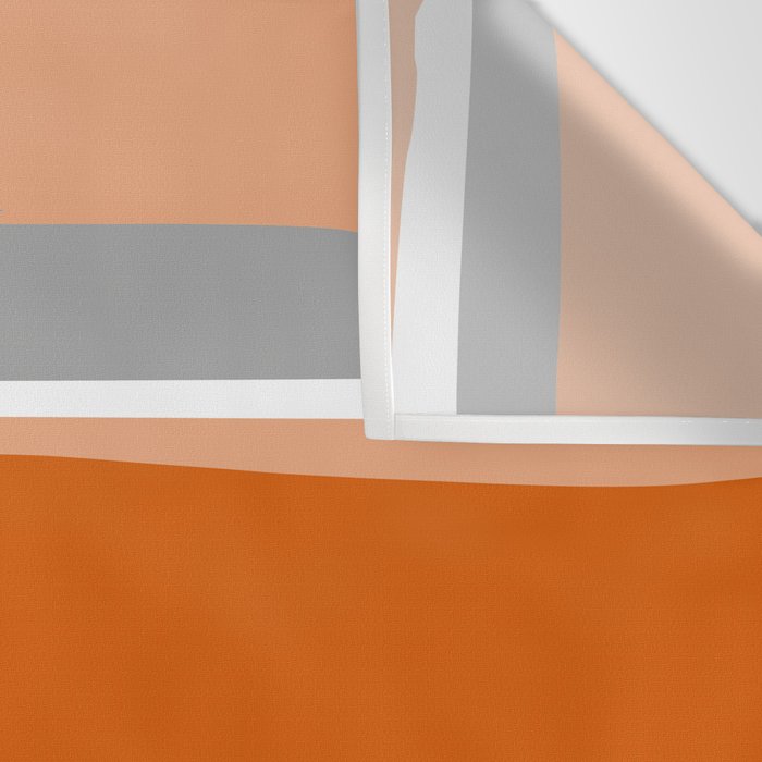 Stripes Abstract, Orange and Grey Wall Tapestry Gallery Image 3