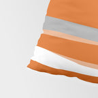 Stripes Abstract, Orange and Grey Pillow Sham Gallery Image 4